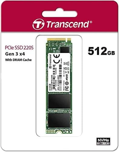 TRANSCEND 512GB M.2 2280 PCIe Gen3x4 M-Key 3D TLC su Dram