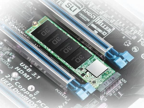 TRANSCEND 1TB SSD vidinis M.2 2280 PCIe Gen3x4 NVMe TLC be DRAM