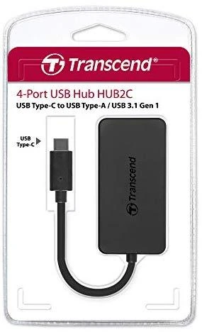 TRANSCEND USB 3.1 C tipo 4 prievadų šakotuvas