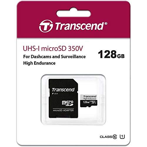 Atminties kortelė TRANSCEND 128GB Micro SD kortelė su adapteriu U1 High Endurance