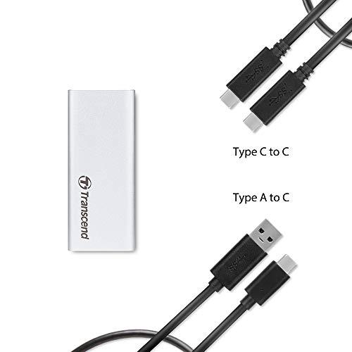 Transcend 240GB, Išorinis kietasis diskas SSD, ESD240C, USB 3.1 Gen 2, Type C, R/W 520/460 MB/s