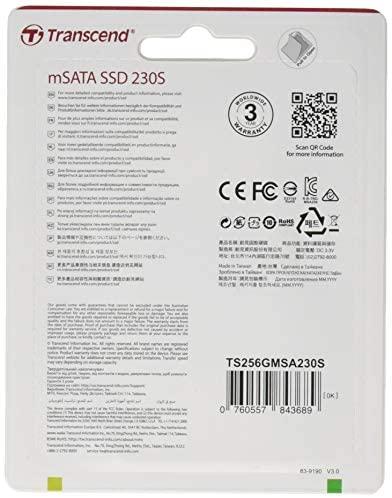 TRANSCEND 256GB mSATA SSD SATA3 3D TLC