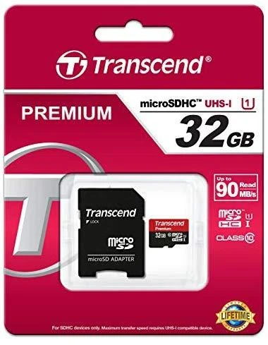 Atminties kortelė TRANSCEND 32GB Micro SDHC Class 10 UHS-I su adapteriu