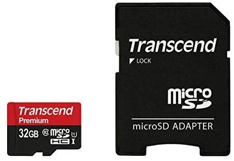 Atminties kortelė TRANSCEND 32GB Micro SDHC Class 10 UHS-I su adapteriu