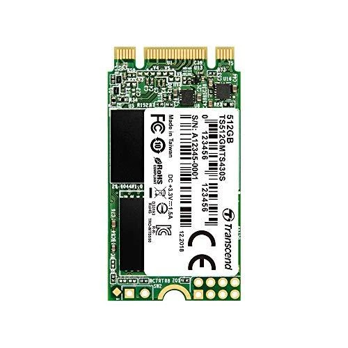 Transcend 512GB, M.2 2242 SSD 430S , SATA3 B+M Key, TLC, R/W 560/500 MB/s