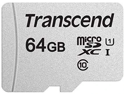 Atminties kortelė Transcend microSDXC USD300S 64GB CL10 UHS-I U1 iki 95MB/S