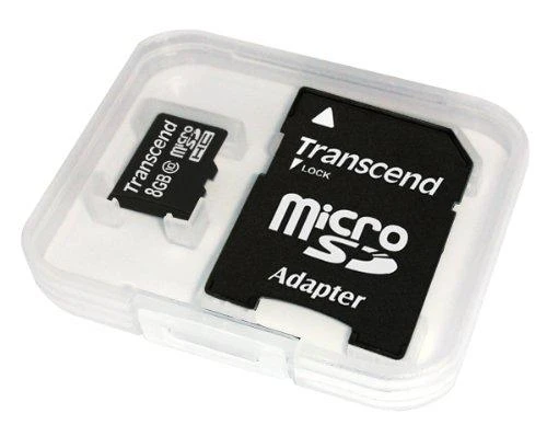Atminties kortelė Transcend Micro SDHC 8GB 10 klasės + SD adapteris