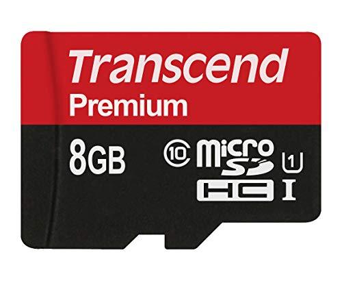 Atminties kortelė Transcend Micro SDHC 8GB 10 klasės UHS-I 400x + SD adapteris