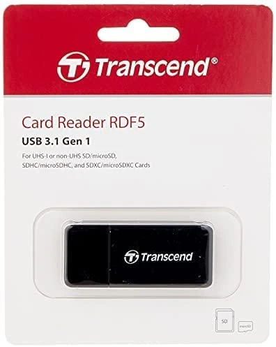 TRANSCEND superSpeed USB 3.0 kortelių skaitytuvas RDF5
