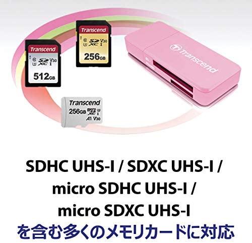 TRANSCEND kortelių skaitytuvas USB 3.1 Gen 1 SD/Micro SD, rožinis