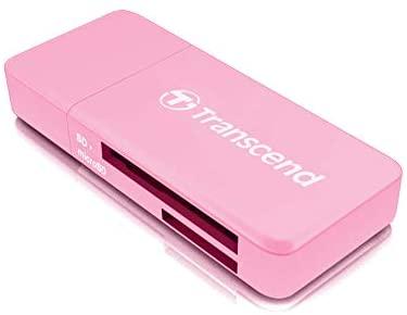 TRANSCEND kortelių skaitytuvas USB 3.1 Gen 1 SD/Micro SD, rožinis