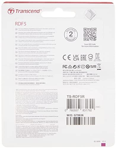 TRANSCEND kortelių skaitytuvas USB 3.1 Gen 1 SD/Micro SD, rožinis