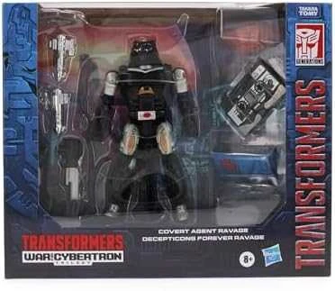 Hasbro Transformers War From Cybertron Covert Agent Ravage + Decepticon Forever Ravage figures set 15cm
