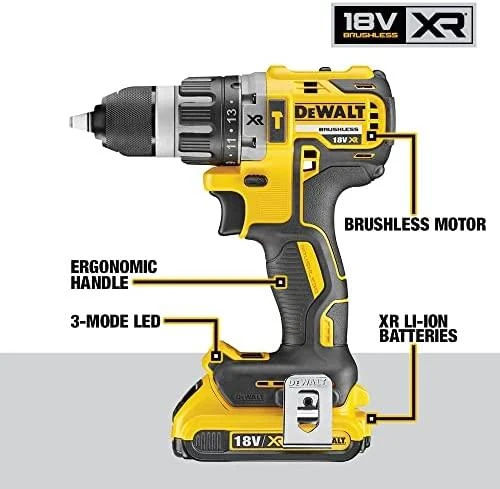 Smūginis suktuvas - gręžtuvas DeWalt DCD796D2-QW, 18V, 70Nm, 2x2.0Ah
