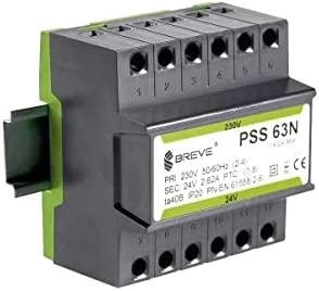 Breve PSS 63N transformatorius su DIN bėgelio jungtimi