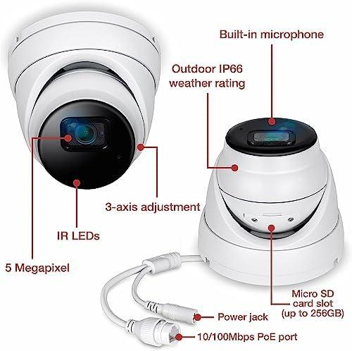 „Triton TRENDnet TV-IP1515PI“ 5MP vidinė/išorinė PoE dienos/nakties kupolinė kamera
