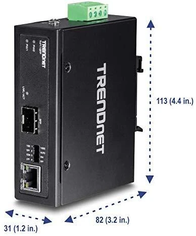 Carruzzo Trendnet TI-F11SFP tinklo medijos keitiklis 1000 Mbit/ai Juoda