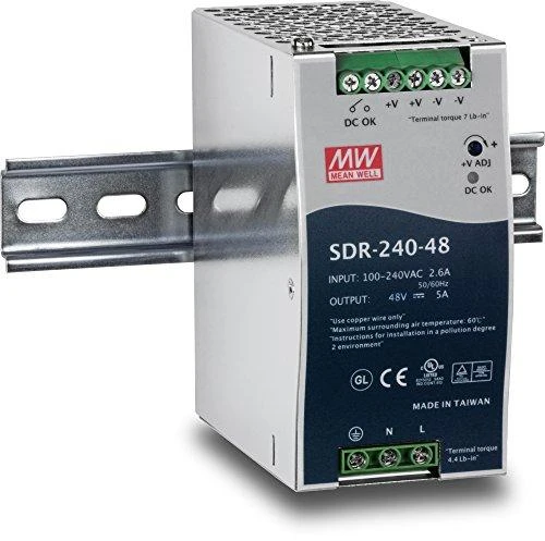 Maitinimo šaltinis serwerowy TRENDnet DIN bėgis 48V 240W maitinimo šaltinis TI-PG80 - TI-S24048