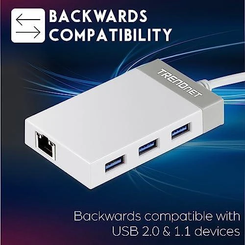 HUB USB TRENDnet 1x RJ-45 + 3x USB-A 3.0 (TUC-ETGH3)