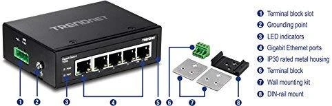 Šakotuvas Carruzzo Trendnet TI-G50 tinklo komutatorius Ne-valdomas Gigabit Ethernet (10/100/1000)