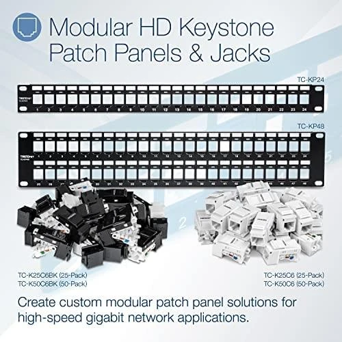 TRENDnet patchpanel 24 prievadų UTP 5e kategorija TC-KP24