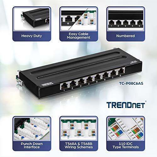 TRENDnet Patchpanel 8-Port Cat6A ungeschirmt (10" wide)
