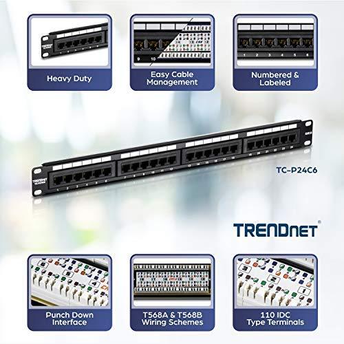 TRENDnet Patch Panel Cat. 6 24x1GBE 19" TC-P24C6