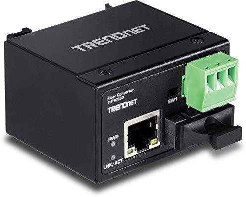 TRENDnet 100Base-FX SM šviesolaidinis keitiklis. SC, 30 km, IP 30 (TI-F10S30)