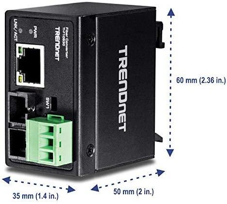 TRENDnet 100Base-FX SM šviesolaidinis keitiklis. SC, 30 km, IP 30 (TI-F10S30)