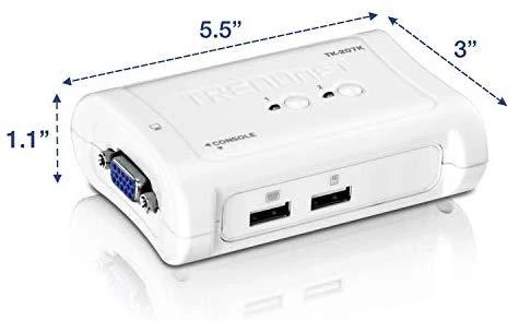 TRENDNET 2 prievadų USB KVM jungiklio rinkinys