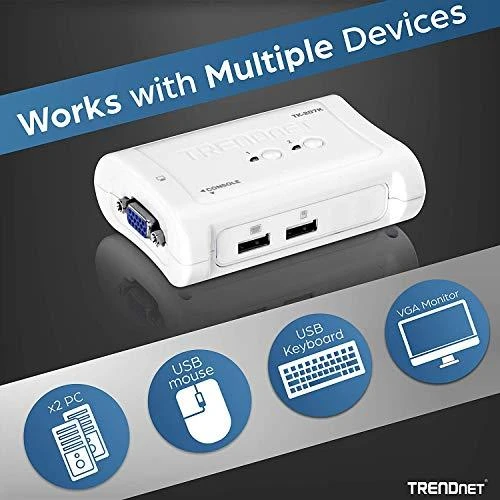 TRENDNET 2 prievadų USB KVM jungiklio rinkinys
