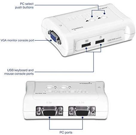 TRENDNET 2 prievadų USB KVM jungiklio rinkinys