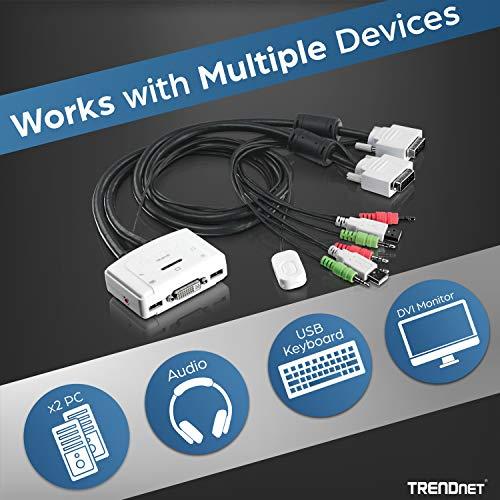 TRENDnet 2 PORT DVI GARSO KVM JUNGIKLIS (TK-214I) – Z010333