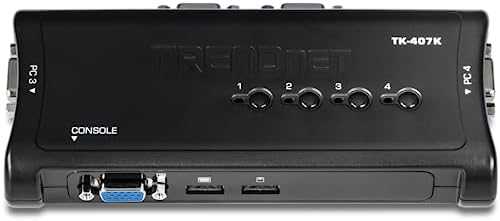 TRENDNET 4 prievadų USB KVM jungiklio rinkinys
