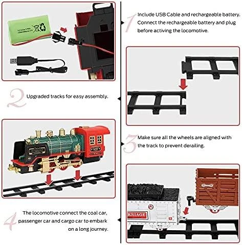 Ravensburger BRIO RAILWAY traukinys su pakraunamu varikliu ir USB kabeliu, 33599