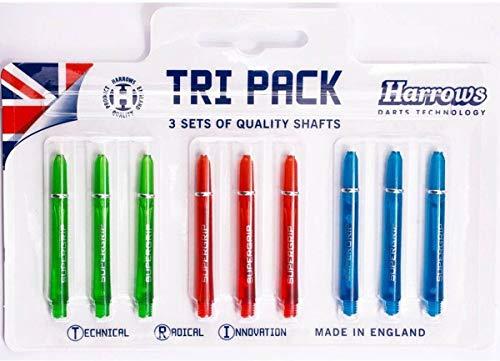 Darts koteliai HARROWS SUPERGRIP COLOUR tri pack Medium 3x3