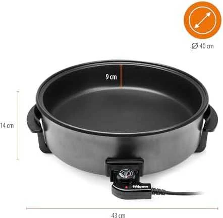 Tristar Multifunctional Grilis Pan XXL | PZ-9145 | Electric Grilis | 1500 W | Juodas