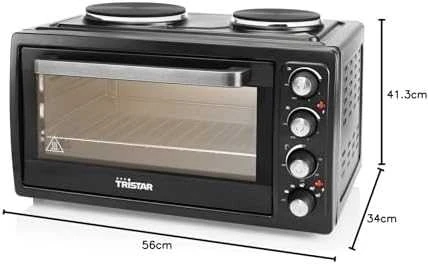 Elektrinė krosnelė Tristar | Electric mini orkaitė | OV-1443 | Integrated timer | 38 L | Table top | 3100 W | Juodas