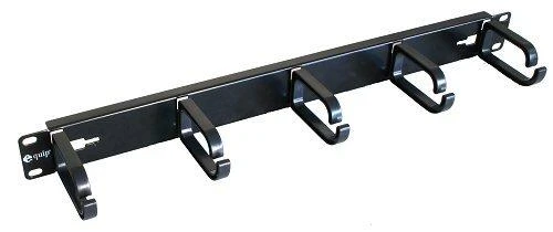 TRITON 19" įrišimo skydelis 1U 5x plastikinė rankena, juoda
