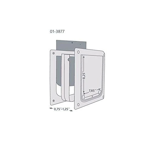 TRIXIE 2 krypčių durelės šunims, dydis XS-S 25x29 cm, baltos, 3877