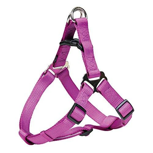 TRIXIE Premium One Touch petnešos, L 65-80cm/25mm, juodos