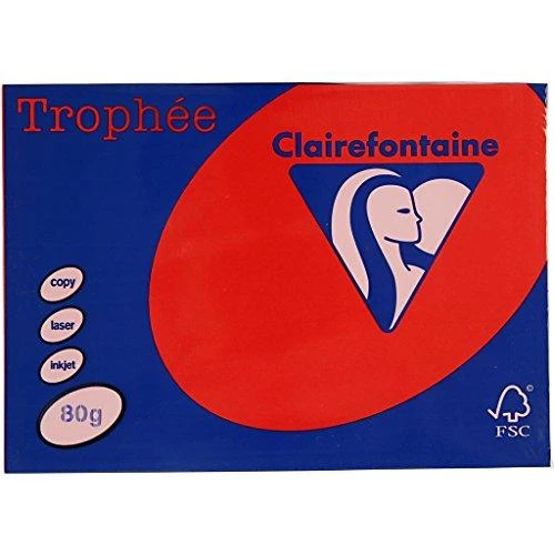 Clairefontaine Trophee Fotokopijavimo popierius A4 80g raudonas 500 lakštų
