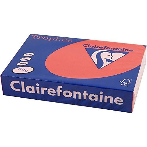 Clairefontaine Trophee Fotokopijavimo popierius A4 80g raudonas 500 lakštų