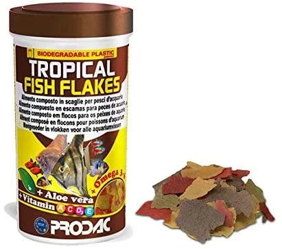 Prodac Tropical Fish Flakes dribsniai visų rūšių tropinėms žuvims 250ml 50g