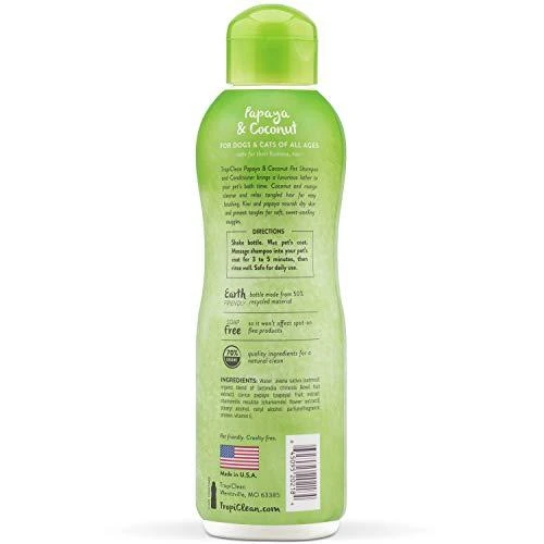 Tropiclean Papaya & Coconut 2 in 1 šampūnas 355 ml