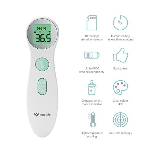 TrueLife Care Q6 TLCQ6 bekontaktis termometras