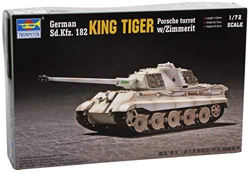 Trumpeter King Tiger, Porsche Turret with Zimmerit