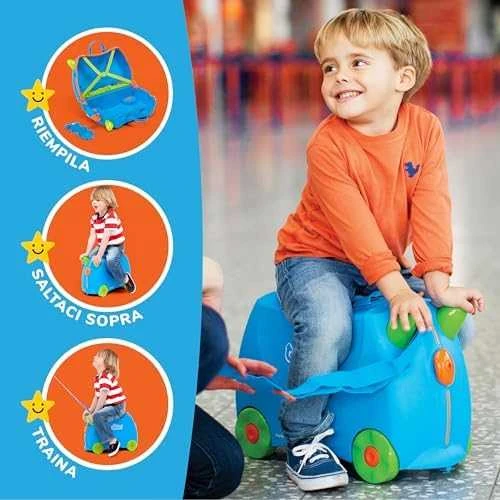 Trunki kelioninis lagaminas su ratukais vaikams | Terrance