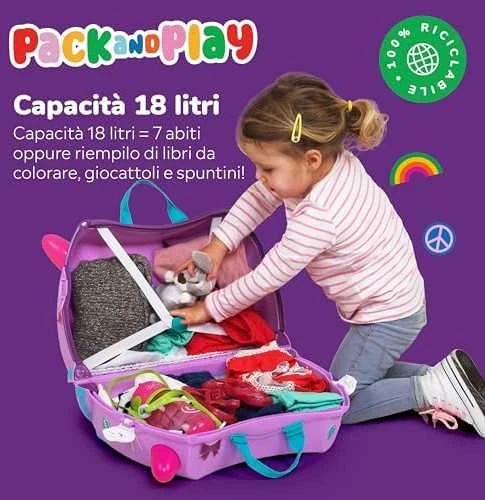 Trunki kelioninis lagaminas su ratukais vaikams | Kačiukas Cassie