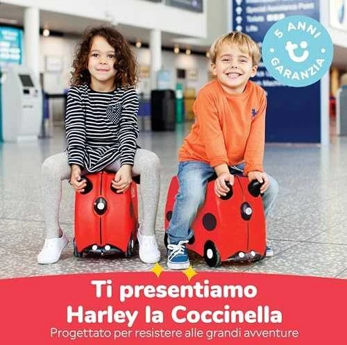 Trunki kelioninis lagaminas su ratukais vaikams | Boružėlė Harley